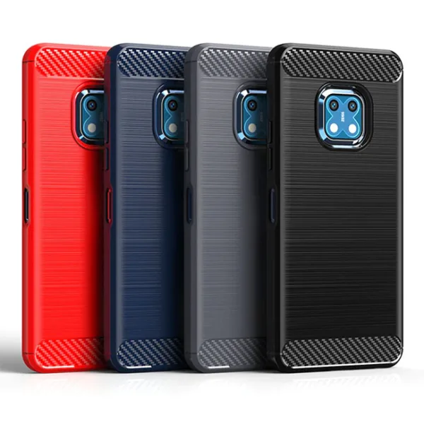 Matte TPU Gel Case Cover With Carbon Fibre Effect For Nokia XR20