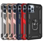 Hybrid Dual-Layer Armour Case With Magnetic Ring Stand For iPhone 13 Series