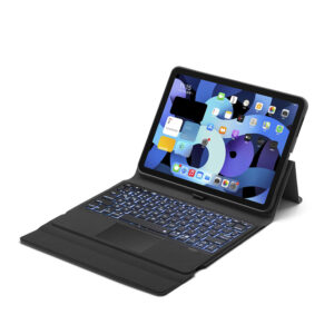 Premium Folio Bluetooth Backlit Keyboard Case With Trackpad / Stand For iPad