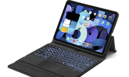 Premium Folio Bluetooth Backlit Keyboard Case With Trackpad / Stand For iPad