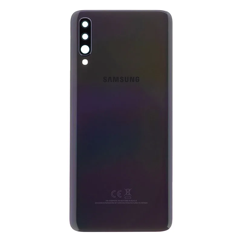 OEM Rear Back Glass / Battery Cover With Camera Lens For Samsung A705 Galaxy A70 - Black