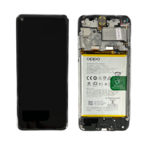LCD Screen & Touch Digitiser With Frame & Battery For Oppo A53 – OEM Pulled