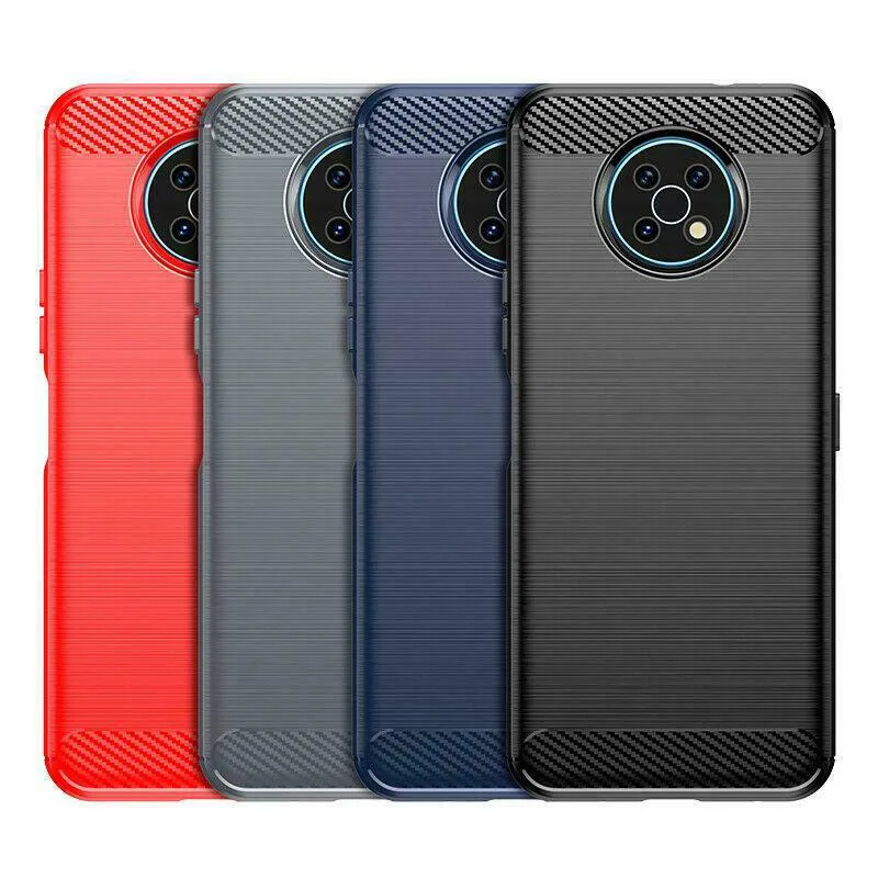 Matte TPU Gel Case With Carbon Fibre Effect For Nokia G50