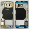 OEM Mid Frame Chassis With Power / Volume Buttons For Samsung G920 Galaxy S6 - White