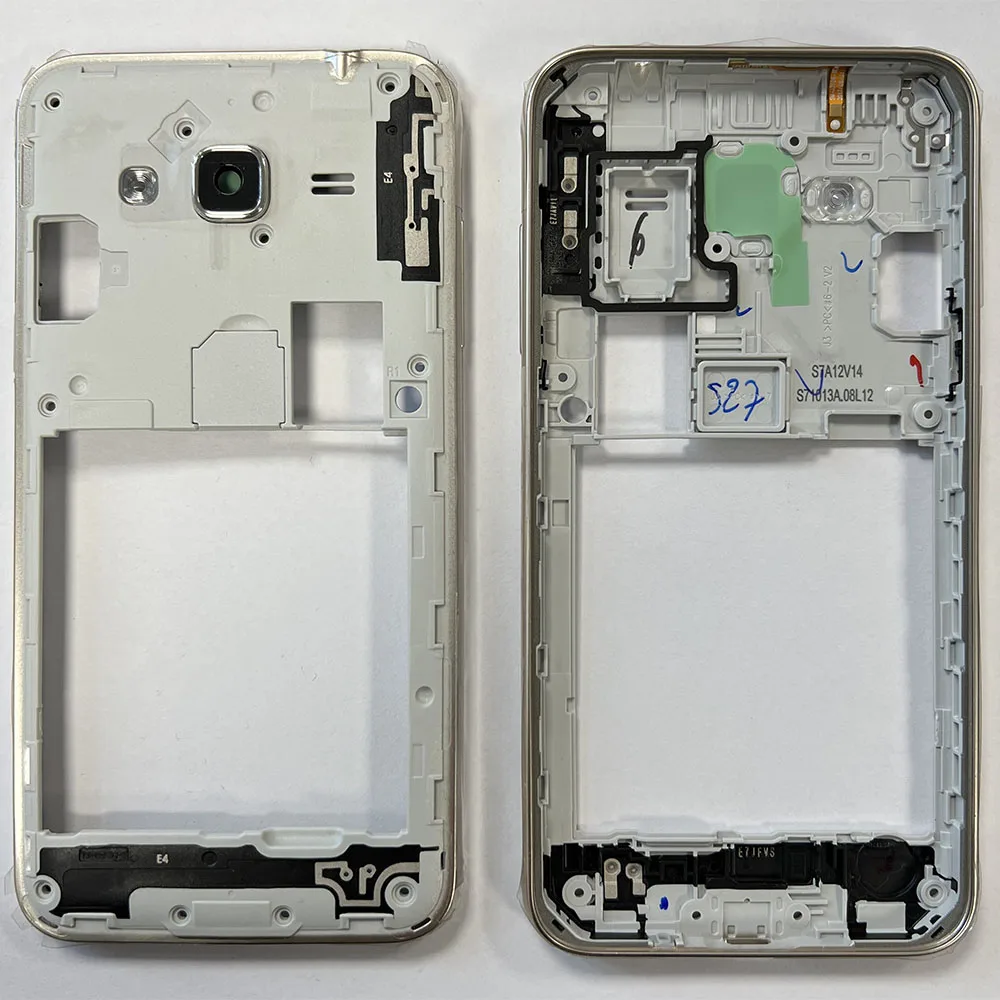 OEM Mid Frame Chassis Housing With Power / Volume Buttons For Samsung J320 Galaxy J3 2016 - Gold