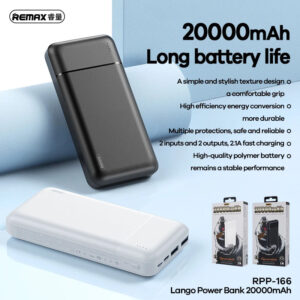REMAX RPP-166 Lango Series 20000mAh Portable Power Bank Charger