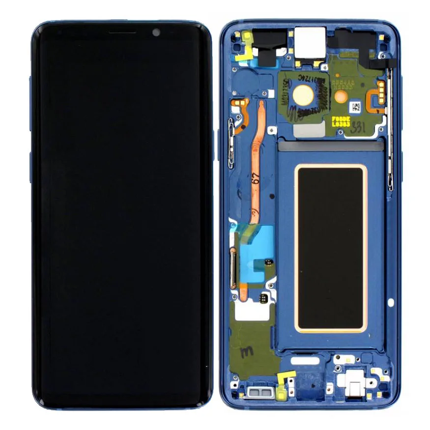 s9bluelcd-1.jpg LCD Screen & Touch Digitiser With Frame & Battery For Samsung G960 Galaxy S9 - Blue - OEM Pulled