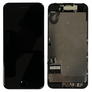 LCD Screen & Touch Digitiser With Front Camera & Speaker For iPhone 7 - Black - OEM Pulled