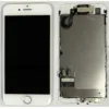 LCD Screen & Touch Digitiser With Front Camera & Speaker For iPhone 7 - White - OEM Pulled