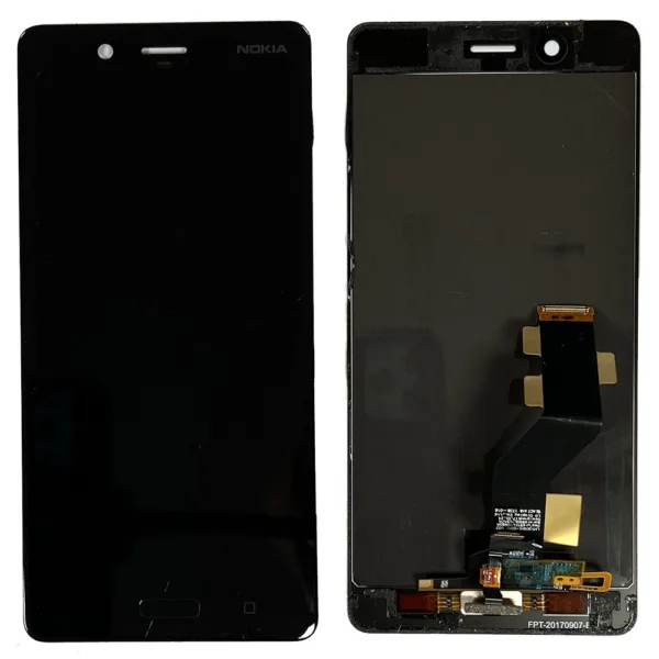 LCD Screen & Touch Digitiser With Home Flex For Nokia 8 - OEM Pulled