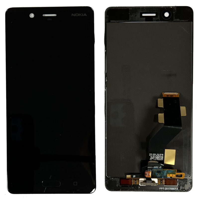 LCD Screen & Touch Digitiser With Home Flex For Nokia 8 - OEM Pulled