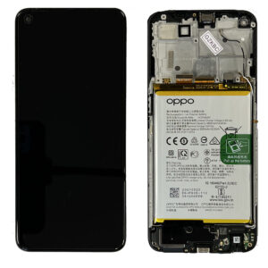 LCD Screen & Touch Digitiser With Frame & Battery For Oppo A54 – OEM Pulled