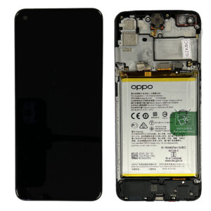 LCD Screen & Touch Digitiser With Frame & Battery For Oppo A72 – OEM Pulled