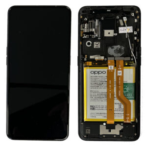 LCD Screen & Touch Digitiser With Frame & Battery For Oppo Reno 2 – Black - OEM Pulled