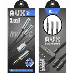 AUX 2 in 1 Audio Splitter - Black