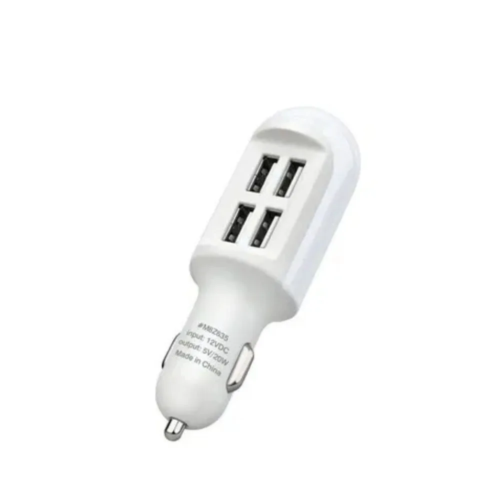 M8J636-WHT.jpg budi 4 Port 20 Watt In Car Charger - White
