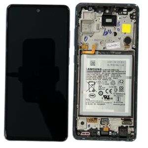 LCD Screen & Touch Digitiser With Frame & Battery For Samsung A526B Galaxy A52 5G - Blue - OEM Pulled
