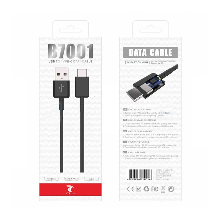 Type-C USB 2A Fast Charging 1.2 Metre Charge / Data Sync Cable – Retail Packed
