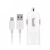 budi 2.4A USB Car Charger & 1.2M Lightning Cable