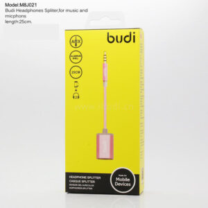 budi Aluminium Shell 25cm AUX Splitter - Pink
