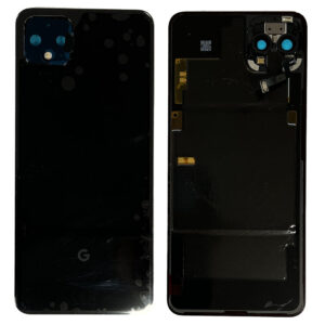 Rear Back Glass With Flash Mic Flex For Google Pixel 4 XL – Black – OEM Pulled