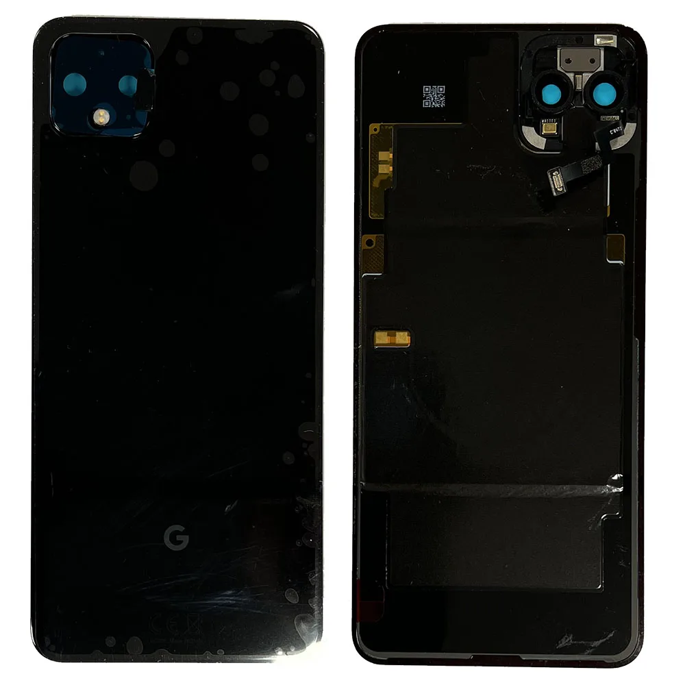 4xlbackglass.jpg Rear Back Glass With Flash Mic Flex For Google Pixel 4 XL – Black – OEM Pulled