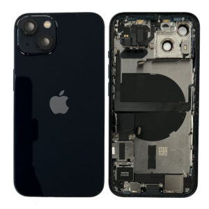 Rear Back Housing With Parts For iPhone 13 - Black - OEM Pulled