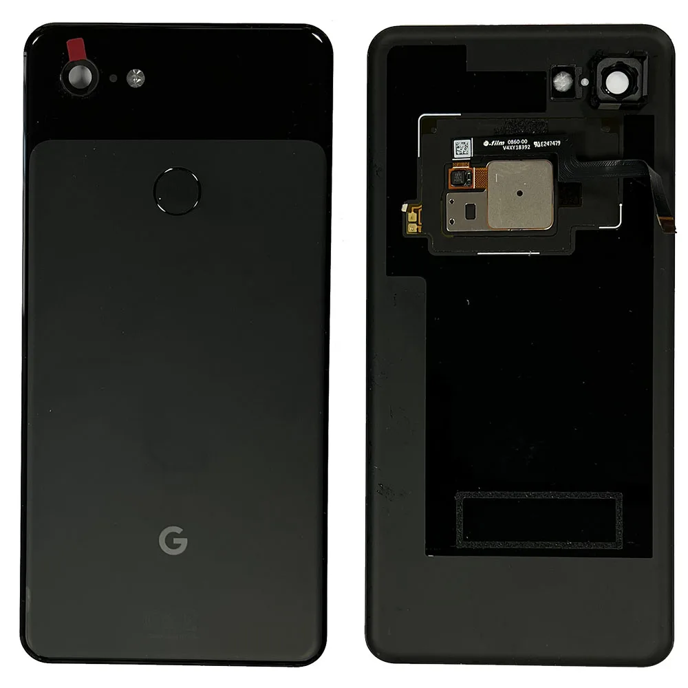 pixel3xlback.jpg Rear Back Glass With Fingerprint Sensor Flex For Google Pixel 3 XL – Black – OEM Pulled