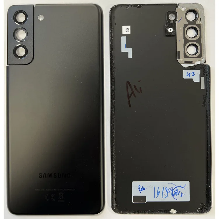 Rear Back Glass / Battery Cover With Camera Lens For Samsung G996 Galaxy S21 Plus - Phantom Black - OEM Pulled