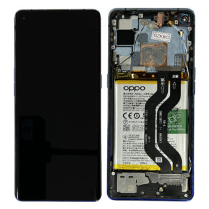 LCD Screen & Touch Digitiser With Frame & Battery For Oppo Find X2 Neo – Blue – OEM Pulled