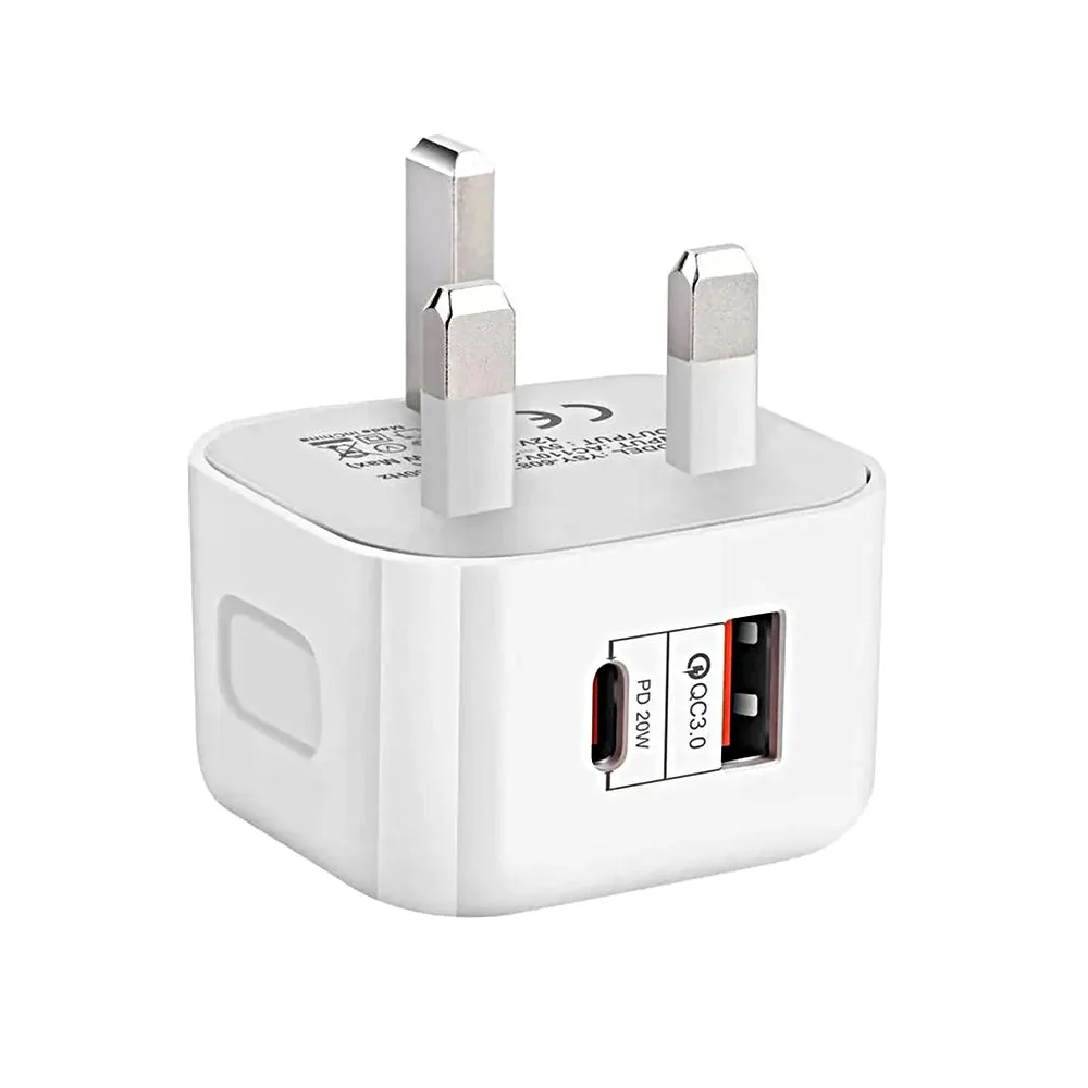 jk-tc30.jpg ANG Twin Port Type-C & USB PD QC3.0 20W Fast Charger