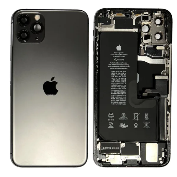 Rear Back Housing With Parts & Battery For iPhone 11 Pro Max – Grey – OEM Pulled