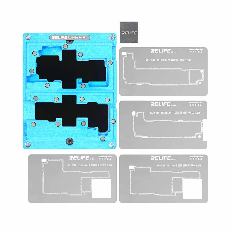 RELIFE RL-601W 4 in 1 Middle Layer Tin Planting Set For IPhone 13 A15