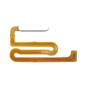 Power Button Fingerprint Sensor Flex Cable For Samsung A125 Galaxy A12 - White - OEM Pulled