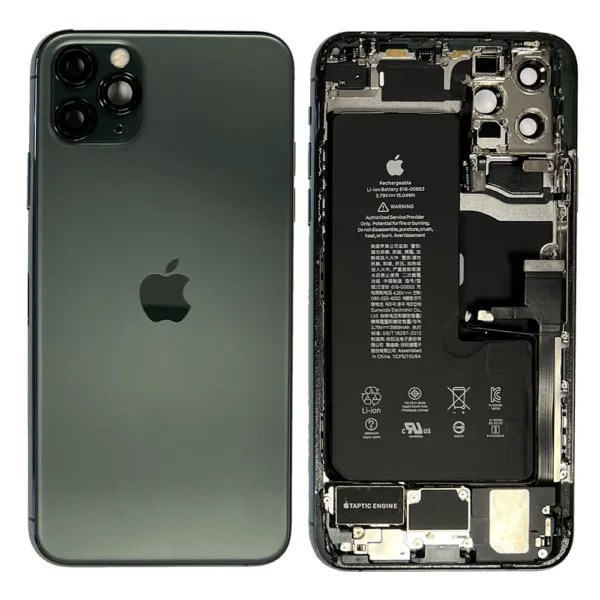 Rear Back Housing With Parts & Battery For iPhone 11 Pro Max – Green – OEM Pulled