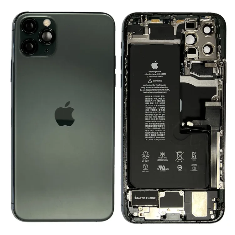 Rear Back Housing With Parts & Battery For iPhone 11 Pro Max – Green – OEM Pulled