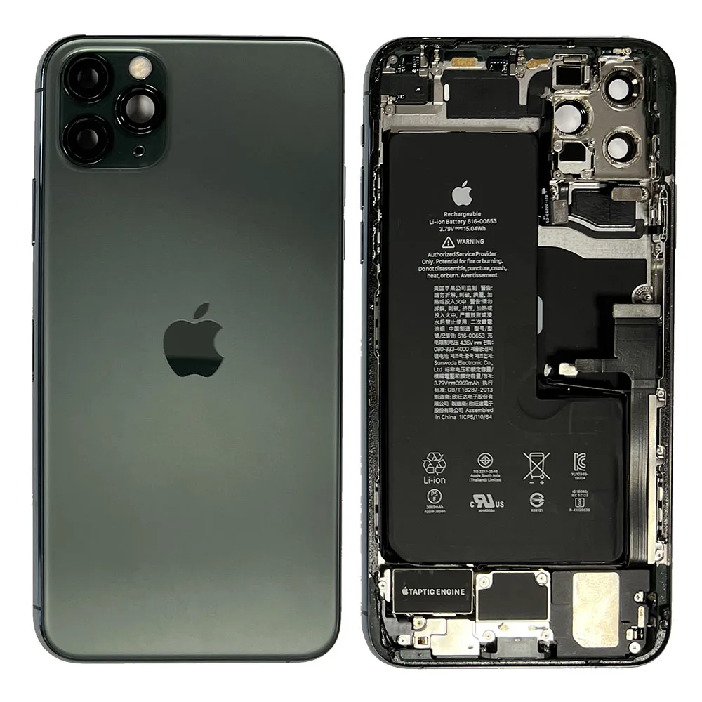 iph11pmgren.jpg Rear Back Housing With Parts & Battery For iPhone 11 Pro Max – Green – OEM Pulled