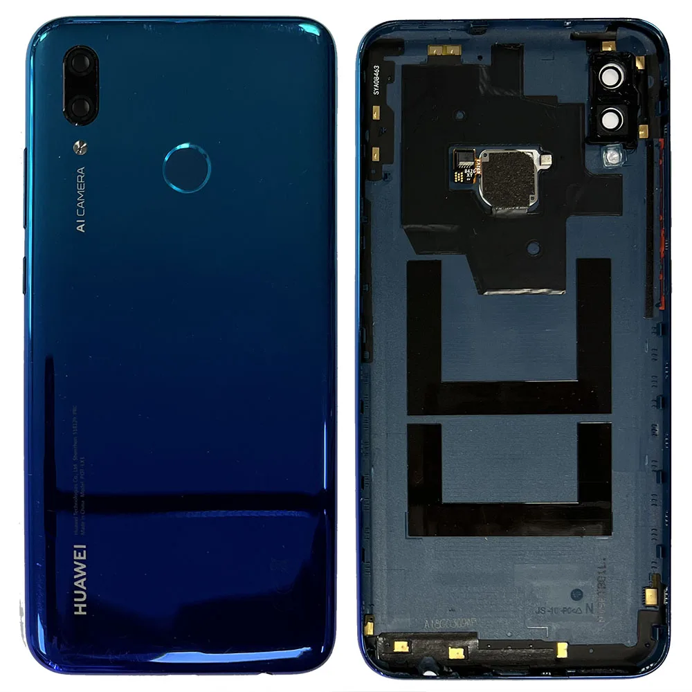 psmart2019blueback.jpg Rear Back Battery Cover With Camera Lens & Finger Sensor For Huawei P Smart 2019 - Blue - OEM Pulled