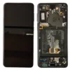 LCD Screen & Touch Digitiser With Frame For Samsung G991 Galaxy S21 5G - Grey - OEM Pulled
