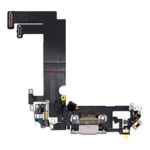 Charging Port Dock Connector Flex Cable & Microphones For iPhone 12 mini - White