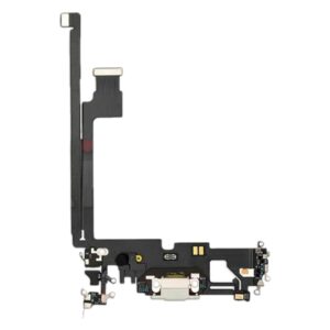 Charging Port Dock Connector Flex Cable & Microphones For iPhone 12 Pro Max - White