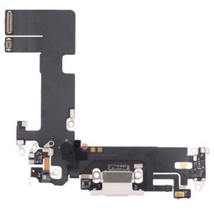 Charging Port Dock Connector Flex Cable & Microphones For iPhone 13 - White