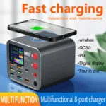 MaAnt Dianba 1 Multifunctional 8 Port Charging Hub With Digitial Display & Wireless Charging