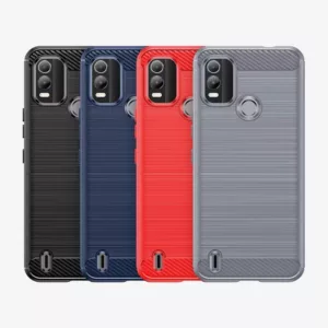 Matte Shockproof TPU Gel Case With Carbon Fibre Effect For Nokia C21 Plus / G11 Plus