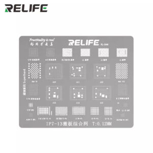 RELIFE RL-044 BGA Re-Balling CPU NAND Baseband WI-FI Stencil Template For iPhone 7 to 13