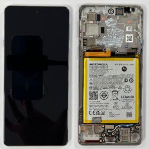 LCD Screen Touch Digitiser With Frame Battery For Motorola Edge 20 XT2143 – Silver - OEM Pulled