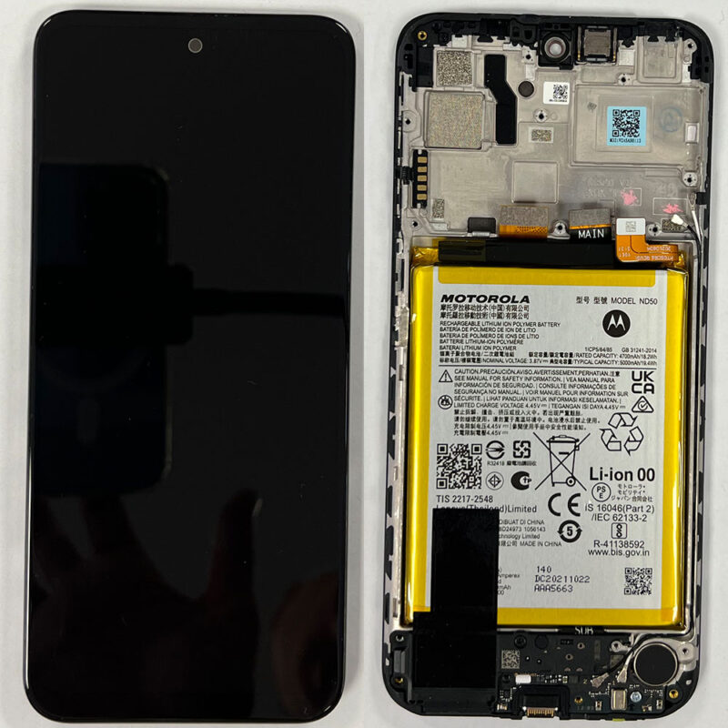 LCD Screen Touch Digitiser With Frame Battery For Motorola Moto G31 XT2173 – OEM Pulled