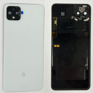 Rear Back Glass With Flash Mic Flex For Google Pixel 4 XL – White – OEM Pulled