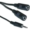 1.5m 3.5mm Stereo Male Jack To Twin Female Aux Cable Splitter