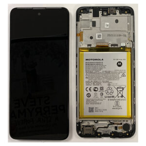LCD Screen Touch Digitiser With Frame Battery For Motorola Moto E30 XT2227 – OEM Pulled